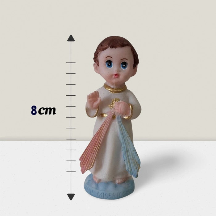 Imagem de Jesus Misericordioso Infantil em Resina - 8 cm | Comprar na Lojinha Uai