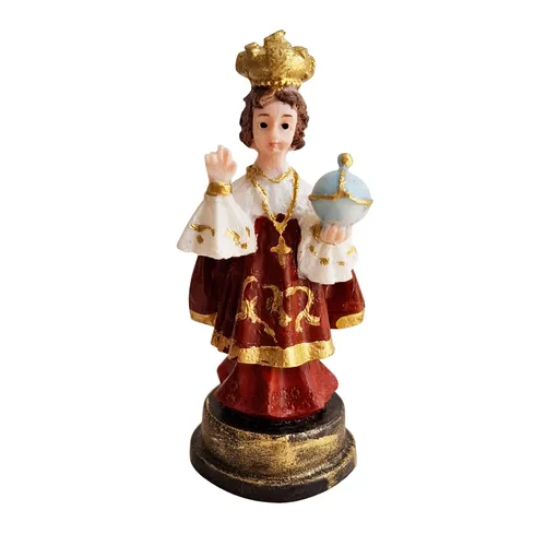 Imagem do Menino Jesus de Praga de Resina - 9 cm