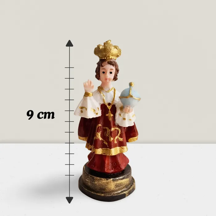 Imagem do Menino Jesus de Praga de Resina - 9 cm | Comprar na Lojinha Uai