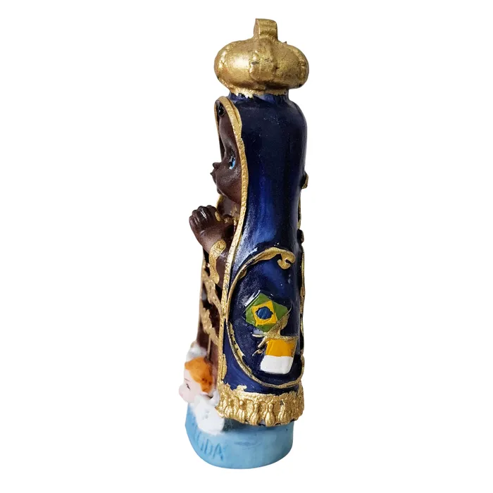 Imagem de Nossa Senhora Aparecida Infantil de Resina - 8 cm | Comprar na Lojinha Uai