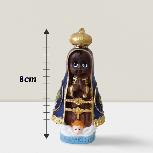 Imagem Infantil de Nossa Senhora Aparecida em Resina - 8 cm