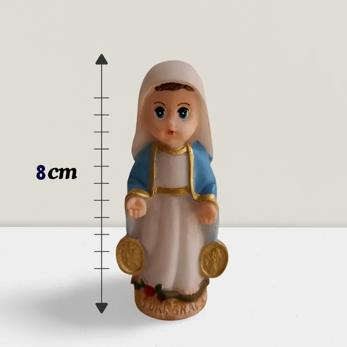 Imagem de Nossa Senhora das Graças Infantil de Resina - 8 cm | Comprar na Lojinha Uai