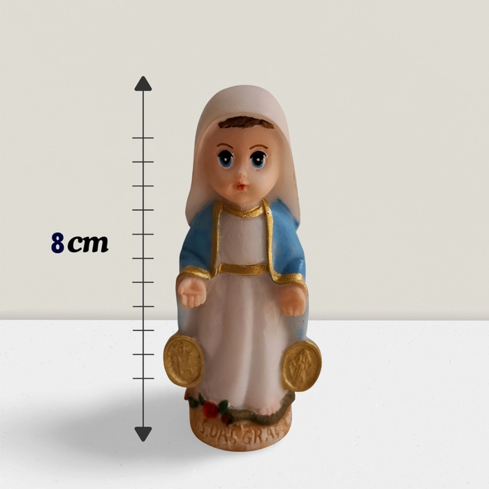 Imagem de Nossa Senhora das Graças Infantil de Resina - 8 cm | Comprar na Lojinha Uai