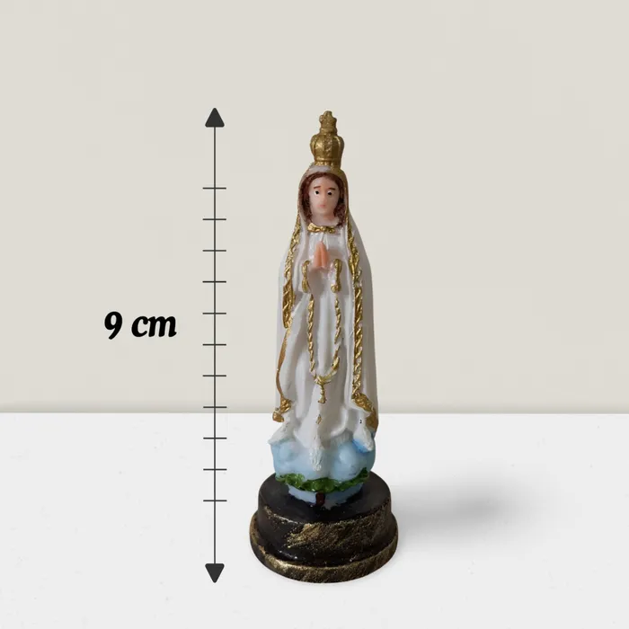Imagem de Nossa Senhora de Fátima de Resina - 9 cm | Comprar na Lojinha Uai