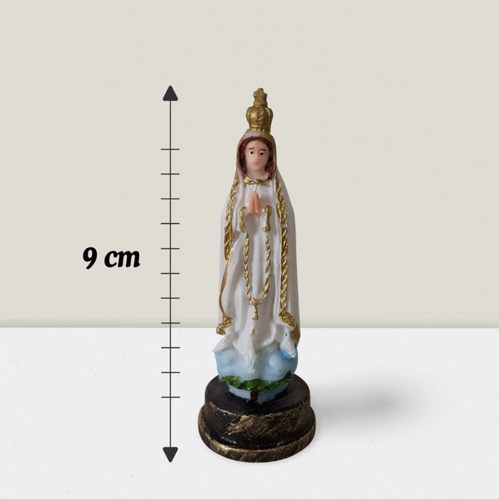 Imagem de Nossa Senhora de Fátima de Resina - 9 cm | Comprar na Lojinha Uai