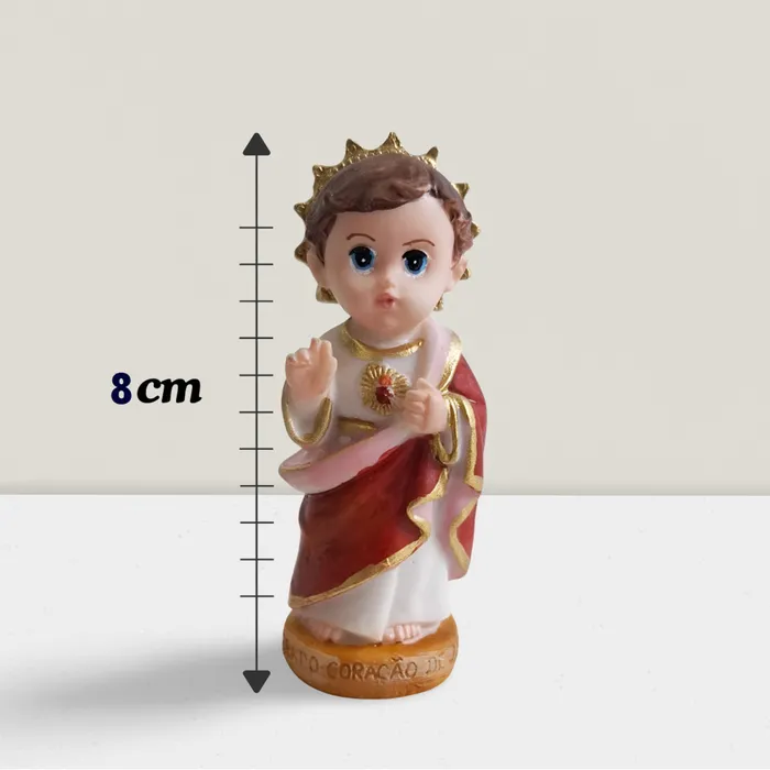 Imagem do Sagrado Coração de Jesus Infantil de Resina - 8 cm | Comprar na Lojinha Uai