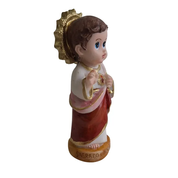 Imagem do Sagrado Coração de Jesus Infantil de Resina - 8 cm | Comprar na Lojinha Uai