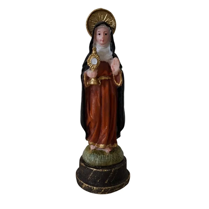 Imagem de Santa Clara de Resina - 9 cm | Comprar na Lojinha Uai