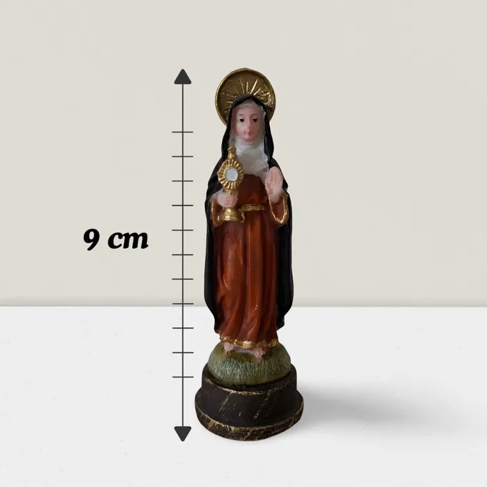 Imagem de Santa Clara de Resina - 9 cm | Comprar na Lojinha Uai