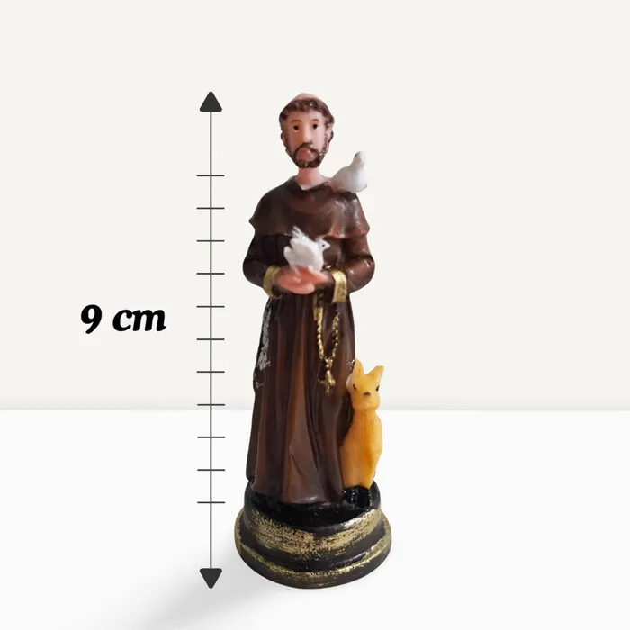 Imagem de São Francisco de Assis de Resina - 9 cm | Comprar na Lojinha Uai