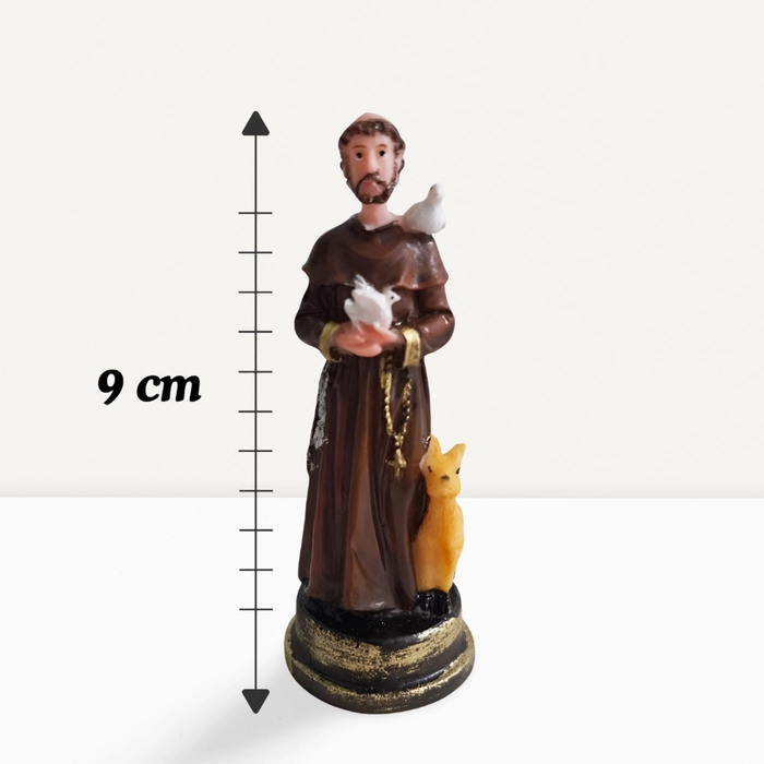 Imagem de São Francisco de Assis em Resina - 9 cm
