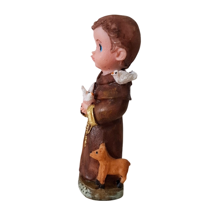 Imagem de São Francisco de Assis Infantil de Resina - 8 cm | Comprar na Lojinha Uai