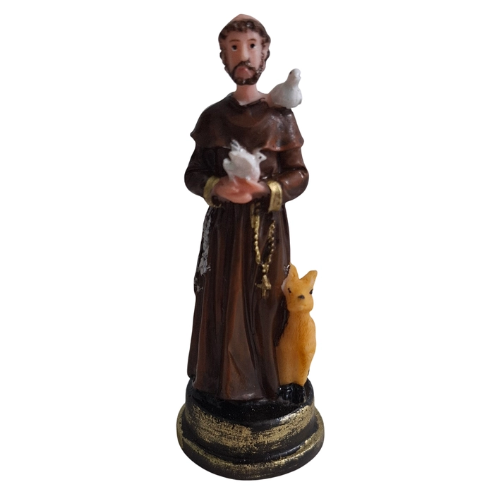 Imagem de São Francisco de Assis em Resina - 9 cm