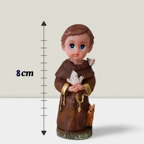Imagem de São Francisco de Assis Infantil de Resina - 8 cm