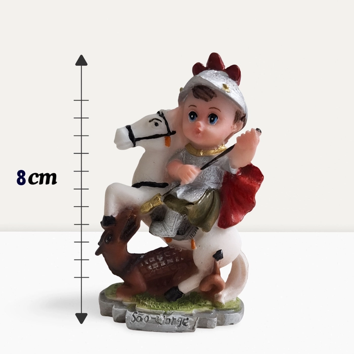 Imagem Infantil de São Jorge em Resina - 8 cm
