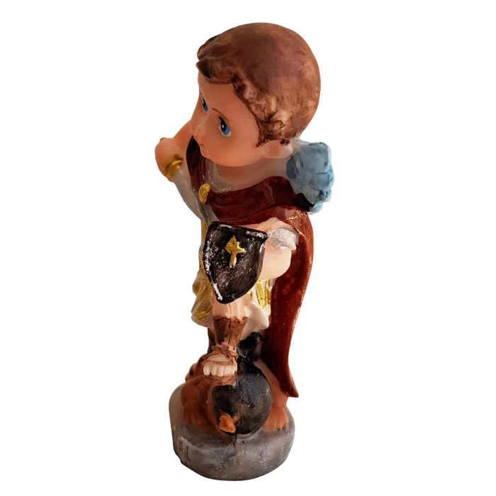 Imagem de São Miguel Arcanjo Infantil de Resina - 8 cm | Comprar na Lojinha Uai