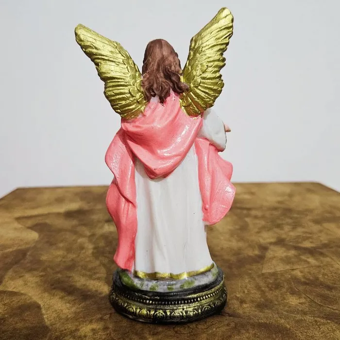Imagem de Anjo da Guarda Rosa de Resina - 15 cm | Comprar na Lojinha Uai
