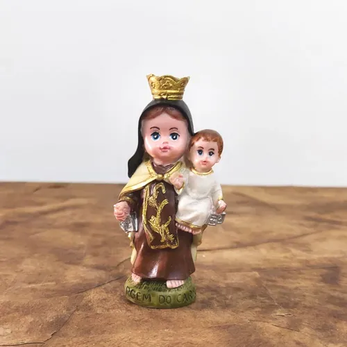 Imagem de Nossa Senhora do Carmo Infantil de Resina - 8 cm