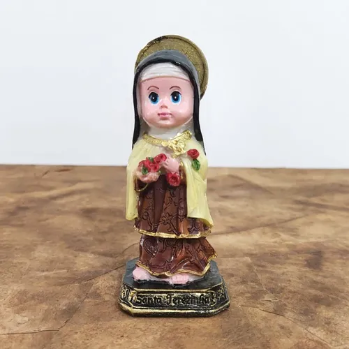 Imagem Infantil de Santa Terezinha em Resina - 10 cm