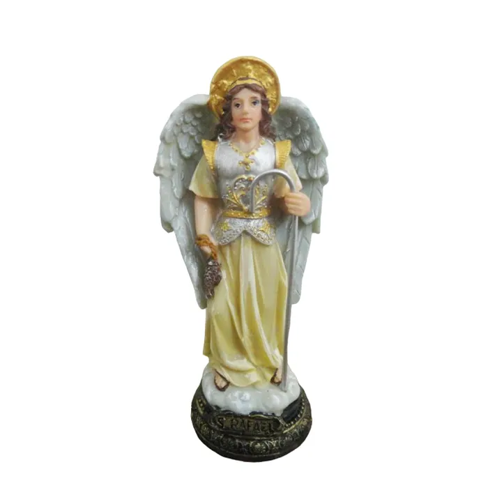 Imagem de Arcanjo São Rafael em Resina - 15 cm | Comprar na Lojinha Uai