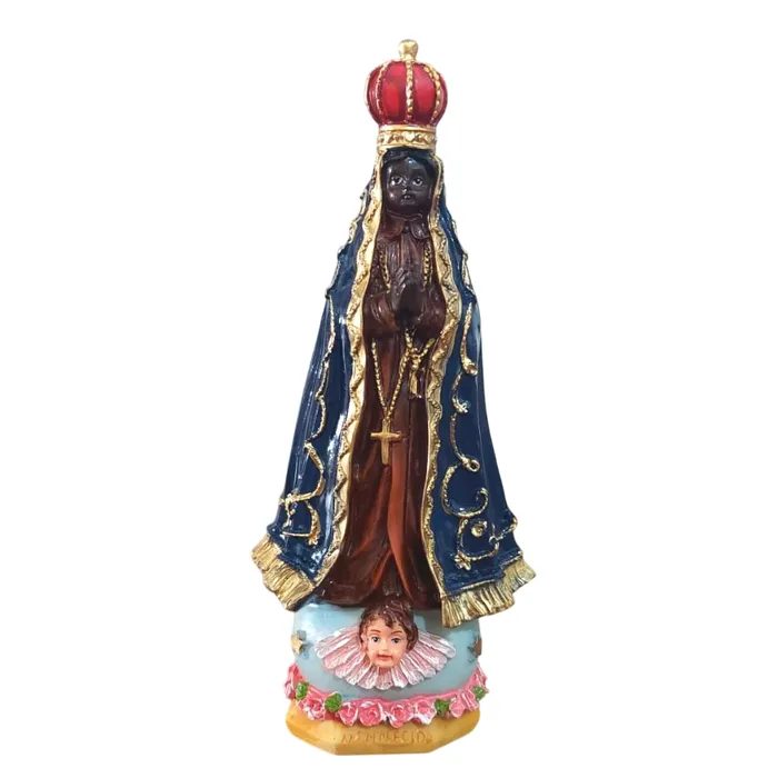 Imagem de Nossa Senhora Aparecida de Resina - 20 cm | Comprar na Lojinha Uai