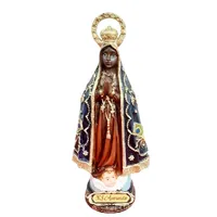 Imagem de Nossa Senhora Aparecida com Auréola de Resina - 15 cm | Comprar na Lojinha Uai - imagem 1