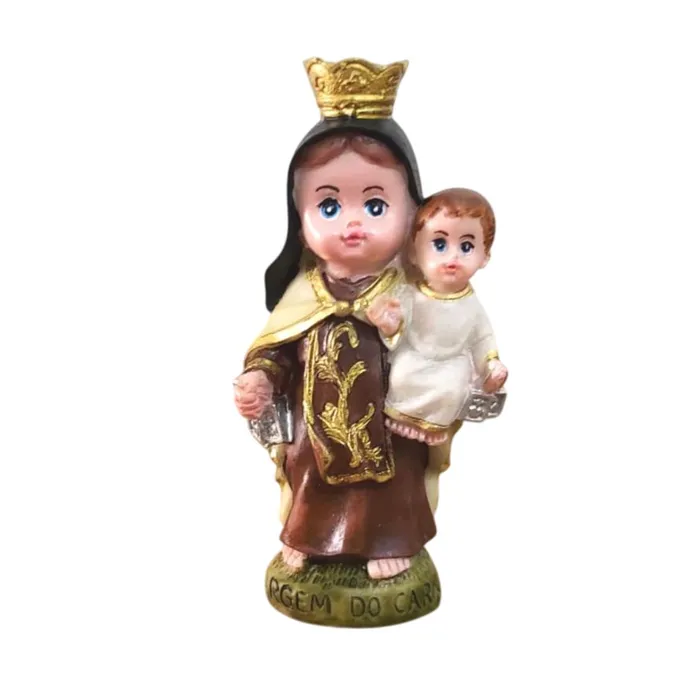 Imagem de Nossa Senhora do Carmo Infantil de Resina - 8 cm | Comprar na Lojinha Uai