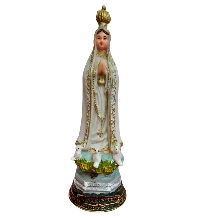 Imagem de Nossa Senhora de Fátima de Resina - 15 cm | Comprar na Lojinha Uai