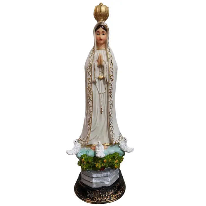 Imagem de Nossa Senhora de Fátima de Resina - 30 cm | Comprar na Lojinha Uai