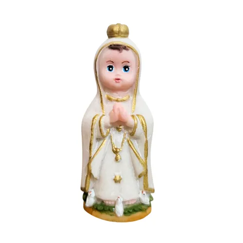 Imagem de Nossa Senhora de Fátima Infantil de Resina - 8 cm