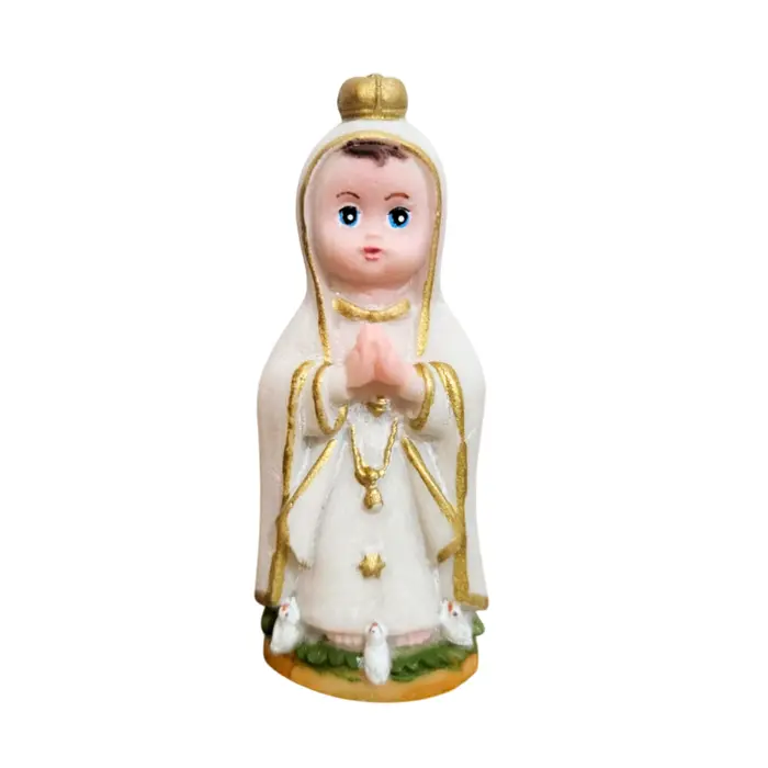 Imagem Infantil de Nossa Senhora de Fátima em Resina - 8 cm