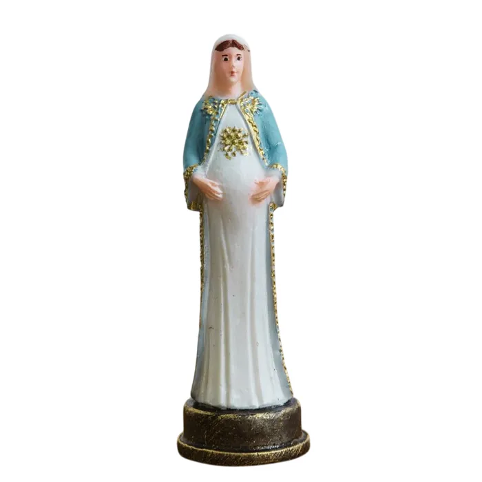 Imagem de Nossa Senhora Grávida de Resina - Nossa Senhora do Ó - 9 cm | Lojinha Uai
