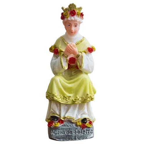 Imagem de Nossa Senhora de La Salete sentada de Resina - 9 cm