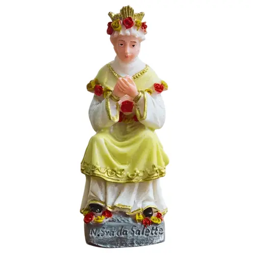 Imagem de Nossa Senhora de La Salete sentada de Resina - 9 cm