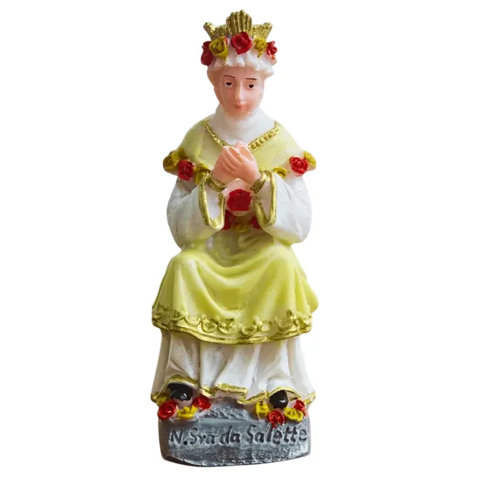 Imagem de Nossa Senhora de La Salete sentada de Resina - 9 cm | Comprar na Lojinha Uai