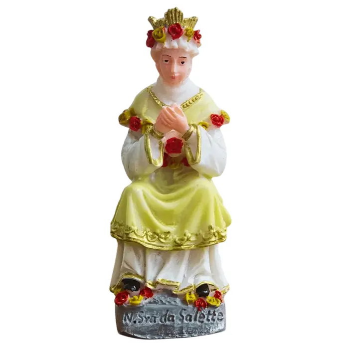 Imagem de Nossa Senhora de La Salete sentada de Resina - 9 cm | Comprar na Lojinha Uai