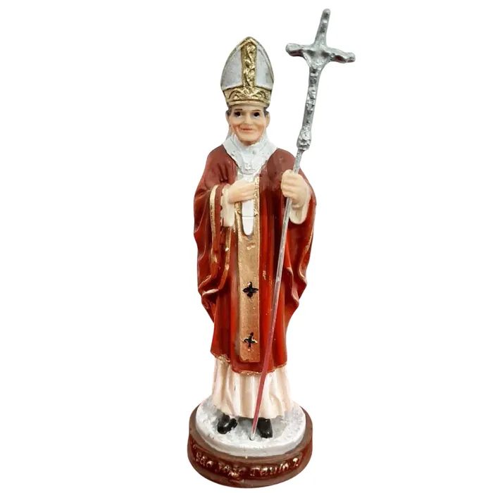 Imagem do Papa São João Paulo II de Resina - 15 cm | Comprar na Lojinha Uai