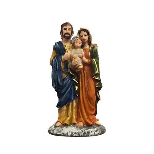 Imagem da Sagrada Família de Resina - 15 cm 