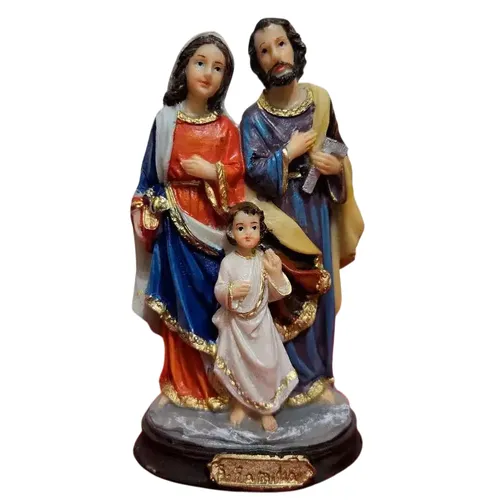 Imagem da Sagrada Família de Resina - 15 cm