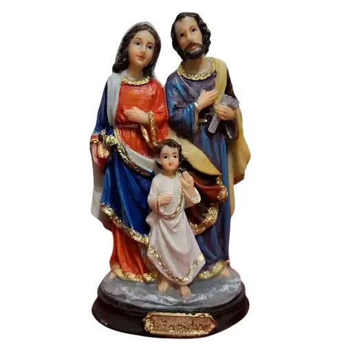Imagem da Sagrada Família de Resina - 15 cm