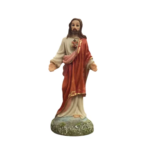 Imagem do Sagrado Coração de Jesus de Resina - 15 cm