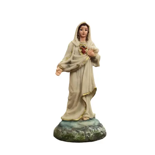 Imagem do Sagrado Coração de Maria de Resina - 15 cm