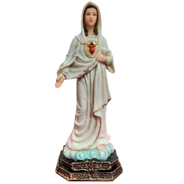 Imagem do Sagrado Coração de Maria de Resina - 20 cm | Comprar na Lojinha Uai