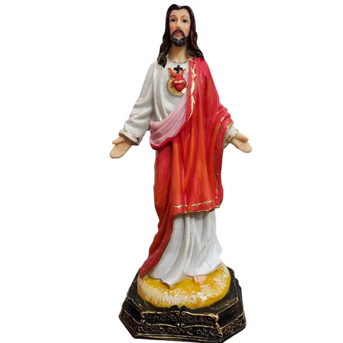 Imagem do Sagrado Coração de Jesus de Resina - 20 cm