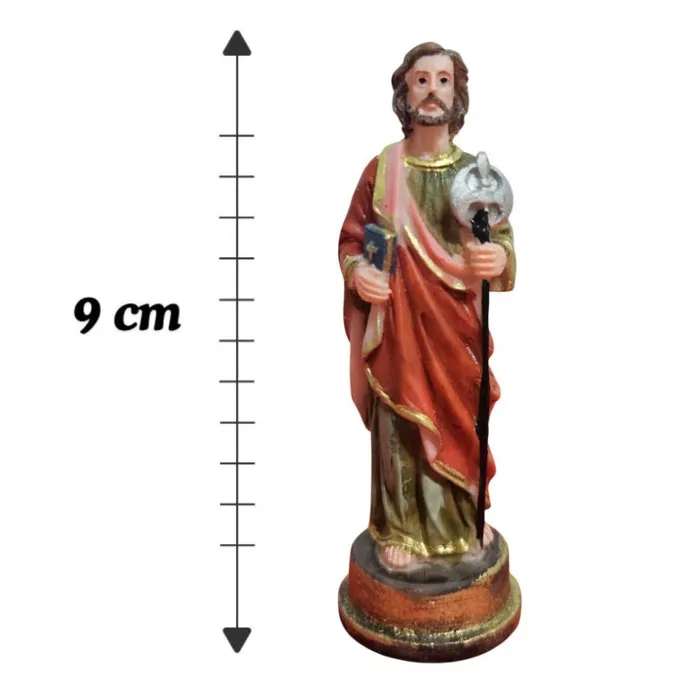 Imagem de São Judas Tadeu de Resina - 9 cm | Comprar na Lojinha Uai