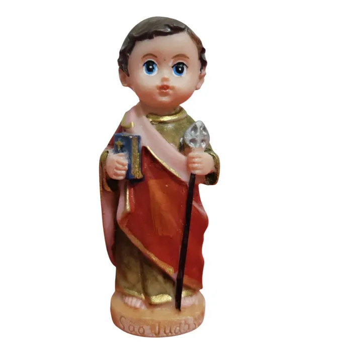 Imagem de São Judas Tadeu Infantil de Resina - 8 cm | Comprar na Lojinha Uai