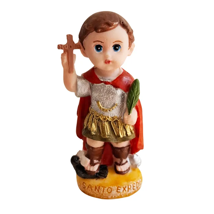 Imagem de Santo Expedito Infantil de Resina - 8 cm | Comprar na Lojinha Uai