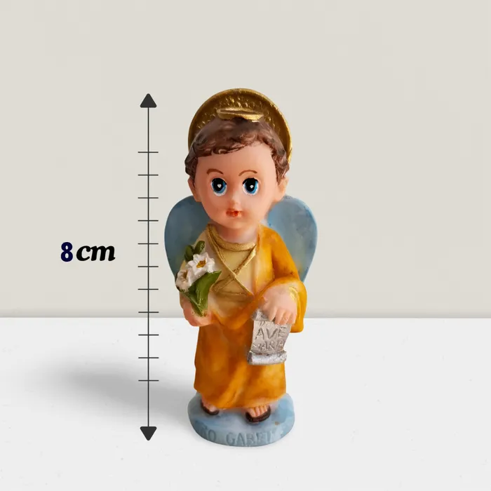 Imagem de São Gabriel Arcanjo Infantil de Resina - 8 cm | Comprar na Lojinha Uai