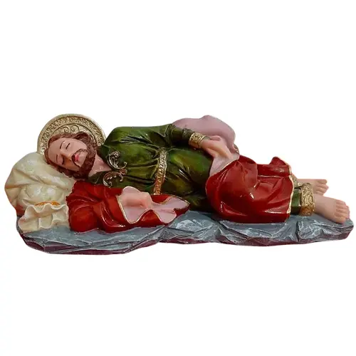 Imagem de São José Dormindo em Resina - 20 cm - Base Cinza