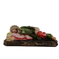 Imagem de São José Dormindo em Resina - 20 cm - Base Preta e Dourada - imagem 1